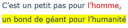 Exemple de couleur de police